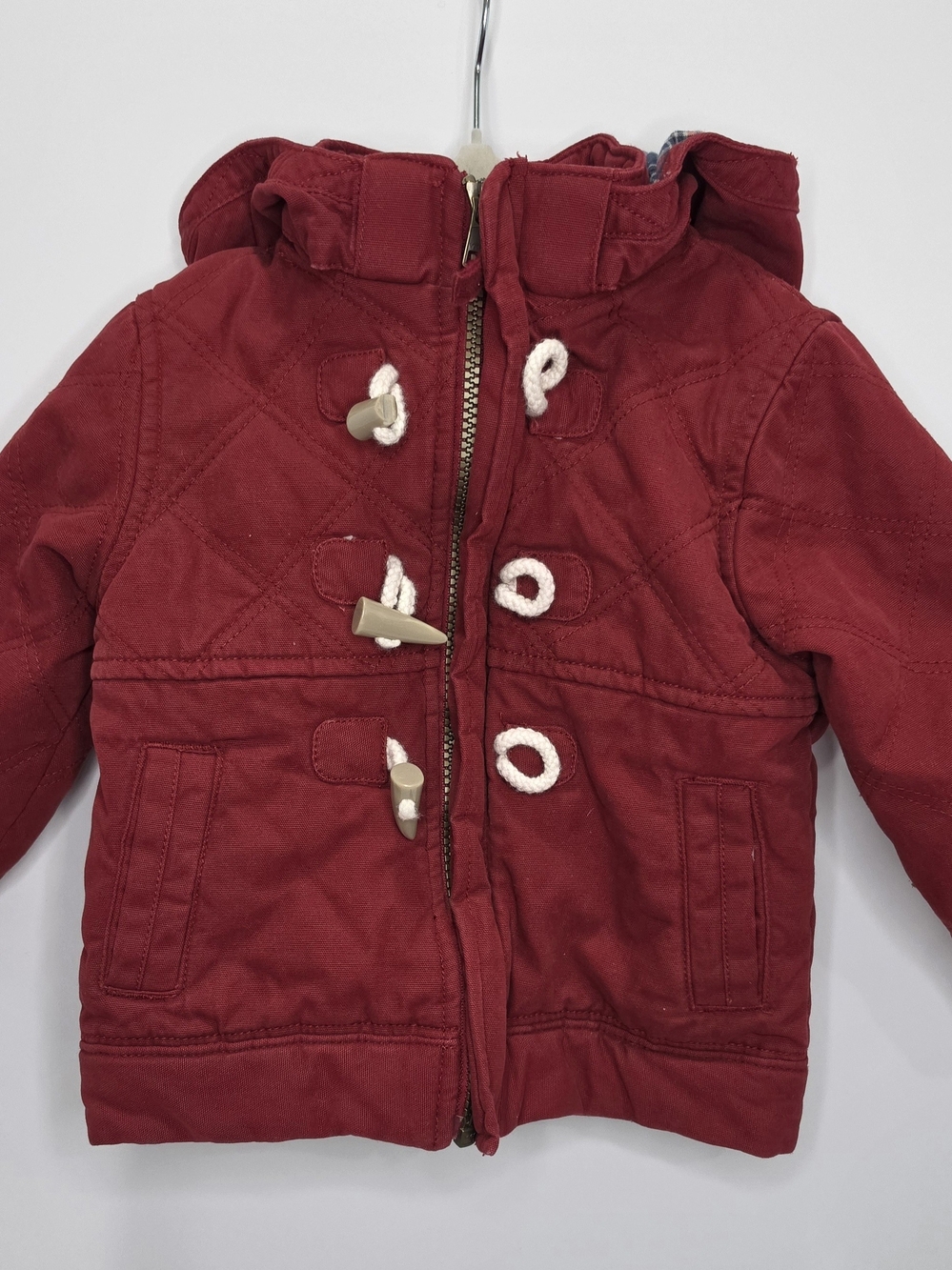 OshKosh B'gosh Hooded Toggle Puffer Jacket - Burgundy